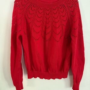 Red Women's Sweater, Size Large